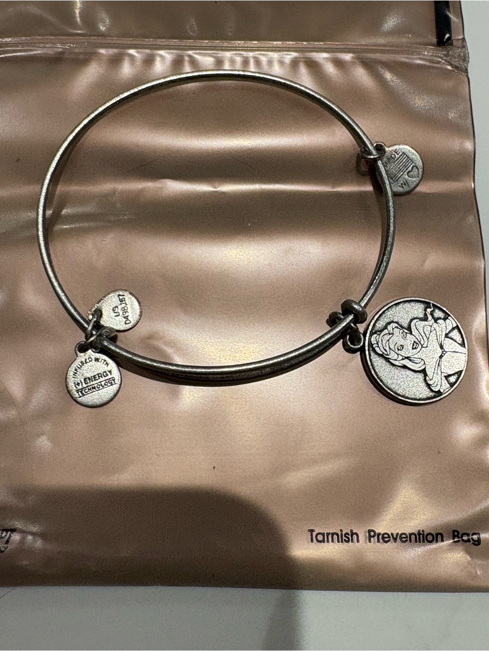Disney Alex and Ani Beauty and‎ the Beast Silver Bracelet